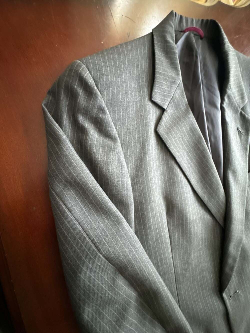 Suit Jacket Gray Pinstripe Blazer